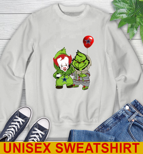 Dallas Cowboys Baby Pennywise Grinch Christmas NFL Football Sweatshirt 5
