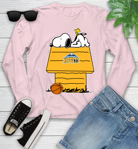 Denver Nuggets NBA Basketball Snoopy Woodstock The Peanuts Movie Youth Long Sleeve 10