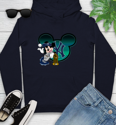MLB New York Yankees The Commissioner's Trophy Mickey Mouse Disney Youth Hoodie 4