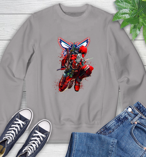 NBA Deadpool Marvel Comics Sports Basketball Charlotte Hornets Sweatshirt 5