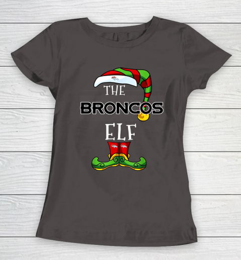 Denver Broncos Christmas ELF Funny NFL Women's T-Shirt 7