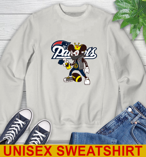 New England Patriots NFL Football Mickey Peace Sign Sports Sweatshirt 12