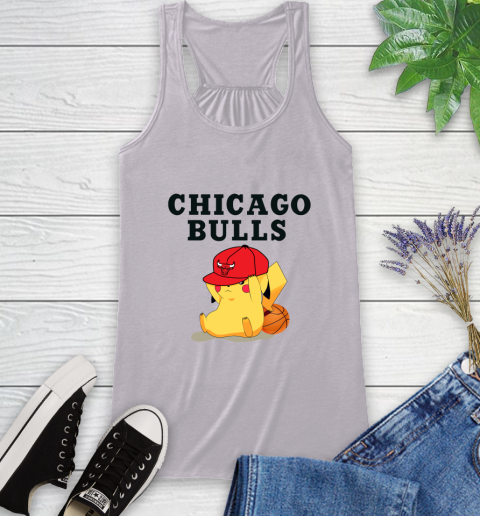 NBA Pikachu Basketball Sports Chicago Bulls Racerback Tank 5