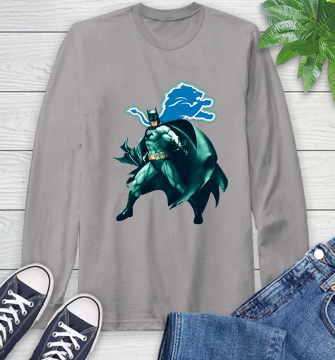 NFL Batman Football Sports Detroit Lions Long Sleeve T-Shirt 6