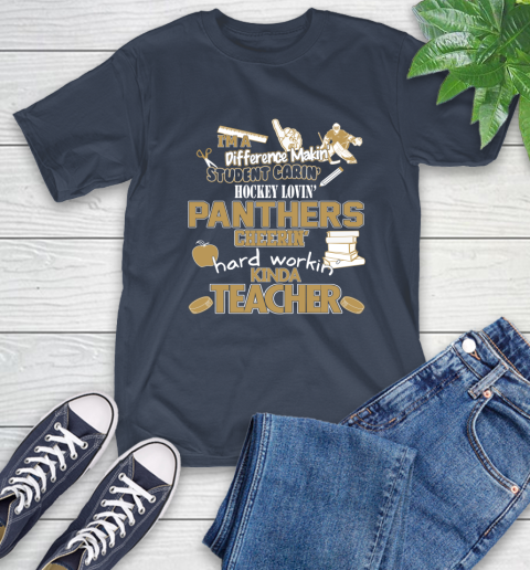 Florida Panthers NHL I'm A Difference Making Student Caring Hockey Loving Kinda Teacher T-Shirt 3