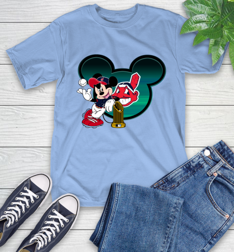 MLB Cleveland Indians The Commissioner's Trophy Mickey Mouse Disney T-Shirt 11