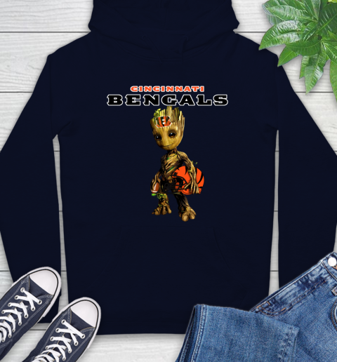 Cincinnati Bengals NFL Football Groot Marvel Guardians Of The Galaxy Hoodie 4