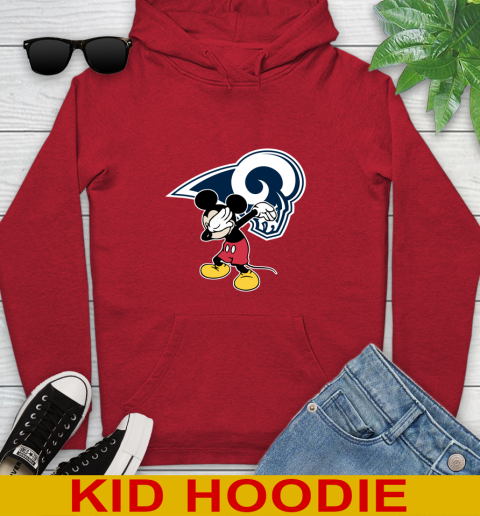 Los Angeles Rams NFL Football Dabbing Mickey Disney Sports Youth Hoodie 11