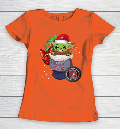 Arizona Coyotes Christmas Baby Yoda Star Wars Funny Happy NHL Women's T-Shirt 6 Arizona Coyotes Christmas Baby Yoda Star Wars Funny Happy NHL Women's T-Shirt - Image 6