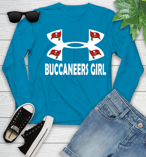 NFL Tampa Bay Buccaneers Girl Under Armour Football Sports Youth Long Sleeve 8