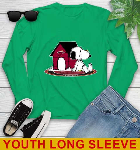 NBA Basketball Miami Heat Snoopy The Peanuts Movie Shirt Youth Long Sleeve 7