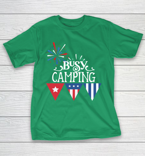 Independence Day Busy Camping 4th Of July Fireworks T-Shirt 15