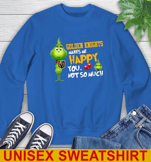 NHL Vegas Golden Knights Makes Me Happy You Not So Much Grinch Hockey Sports Sweatshirt 11