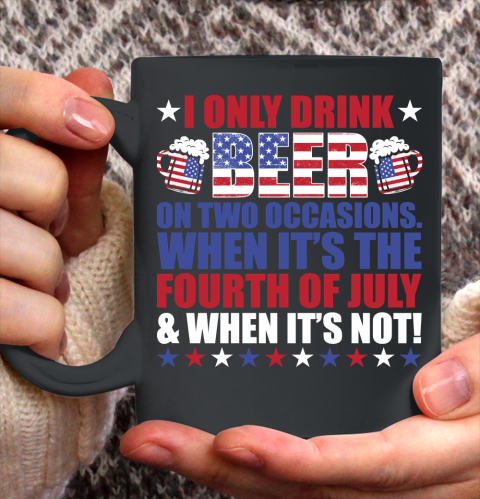 Beer Lover Funny Shirt Beer Fourth Of July Ceramic Mug 11oz 2