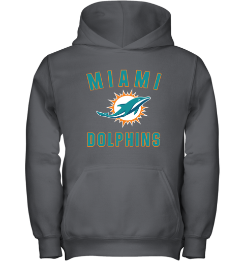 Miami Dolphins NFL Pro Line by Fanatics Branded Aqua Vintage Victory Youth Hoodie