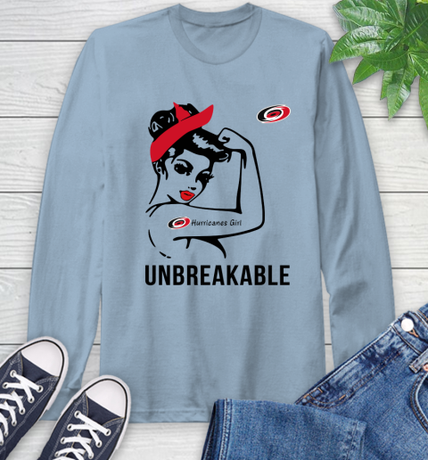 NHL Carolina Hurricanes Girl Unbreakable Hockey Sports Long Sleeve T-Shirt 6
