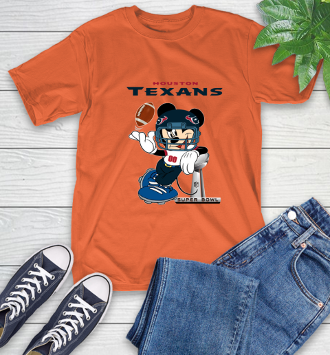 NFL Houston Texans Mickey Mouse Disney Super Bowl Football T Shirt T-Shirt 5