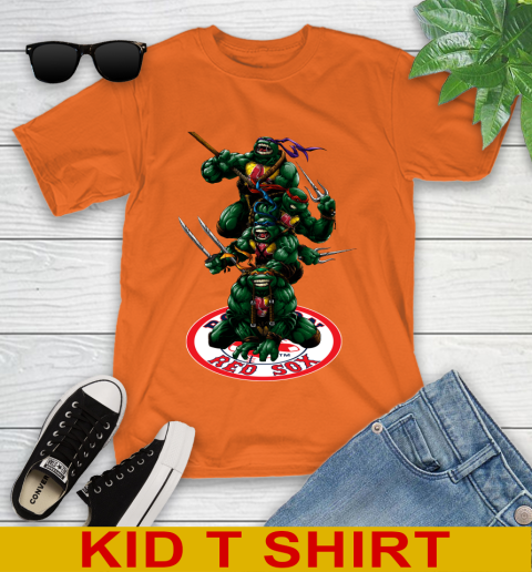 MLB Baseball Boston Red Sox Teenage Mutant Ninja Turtles Shirt Youth T-Shirt 7