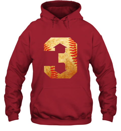 nihv three up three down baseball 3 up 3 down hoodie 23 front red
