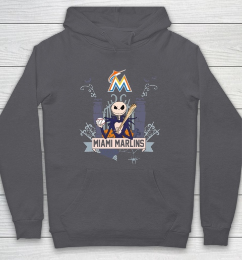 MLB Miami Marlins Baseball Jack Skellington Halloween Hoodie 4