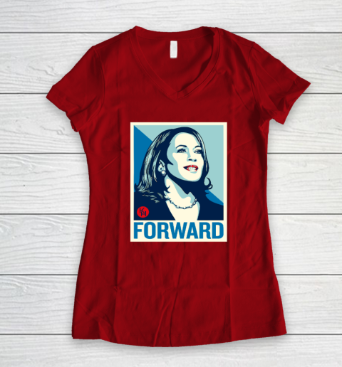 Kamala Harris Forward Women's V-Neck T-Shirt 6