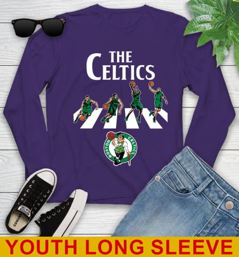NBA Basketball Boston Celtics The Beatles Rock Band Shirt Youth Long Sleeve 4