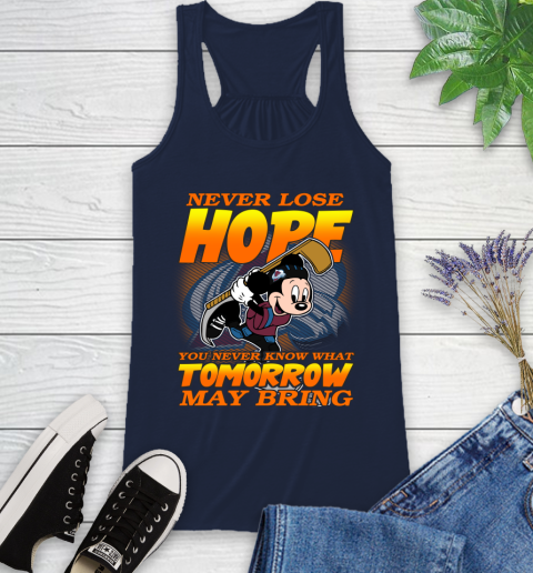Colorado Avalanche NHL Hockey ootball Mickey Disney Never Lose Hope Racerback Tank - Image 11