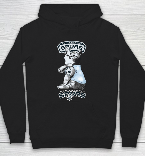 NBA Basketball My Cat Loves San Antonio Spurs Hoodie