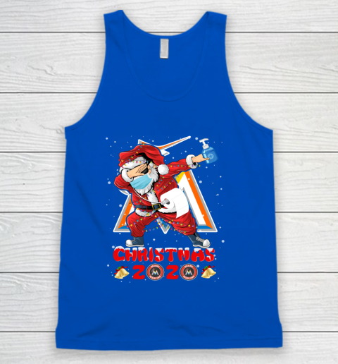 Miami Marlins Funny Santa Claus Dabbing Christmas 2020 MLB Tank Top 4