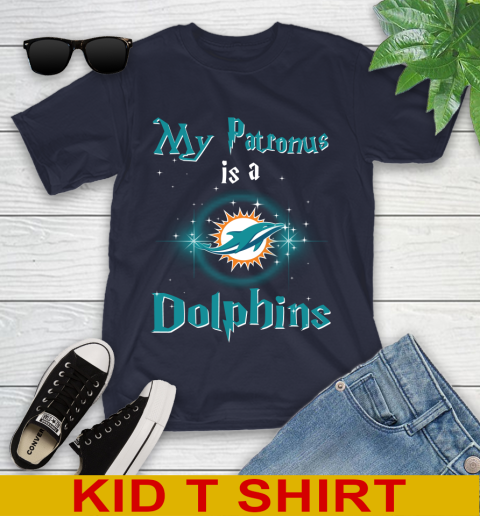 NFL Football Harry Potter My Patronus Is A Miami Dolphins Youth T-Shirt 2