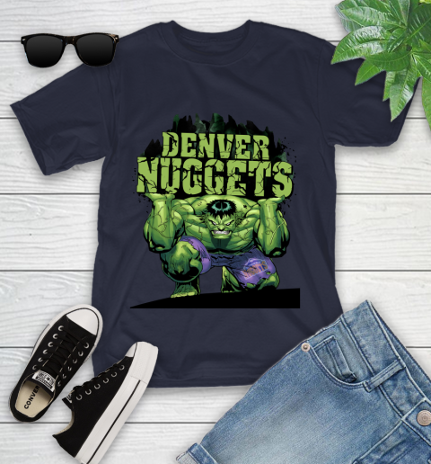 Denver Nuggets NBA Basketball Incredible Hulk Marvel Avengers Sports Youth T-Shirt 3