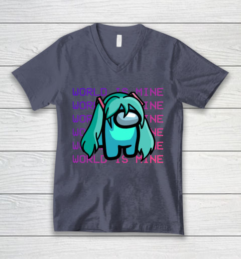 Among Us Shirt Hatsune Miku Imposter V-Neck T-Shirt 7