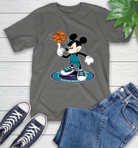 NBA Basketball Charlotte Hornets Cheerful Mickey Disney Shirt T-Shirt 10