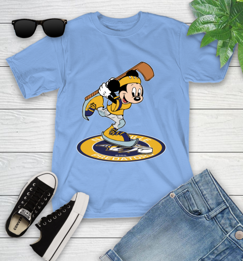 NHL Hockey Nashville Predators Cheerful Mickey Disney Shirt Youth T-Shirt 11