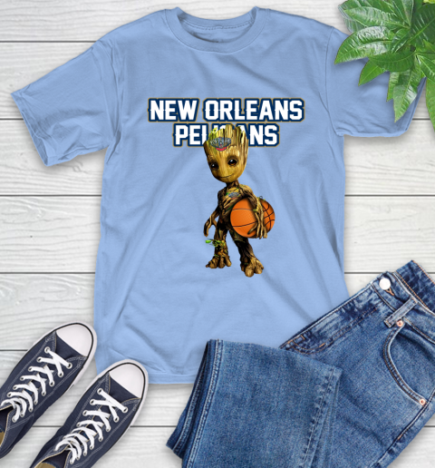 New Orleans Pelicans NBA Basketball Groot Marvel Guardians Of The Galaxy T-Shirt 11