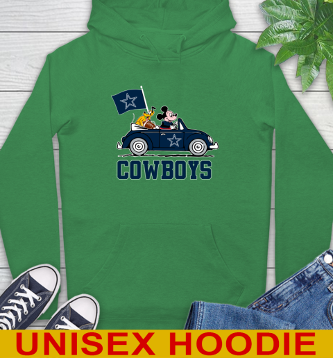 NFL Football Dallas Cowboys Pluto Mickey Driving Disney Shirt Hoodie 8