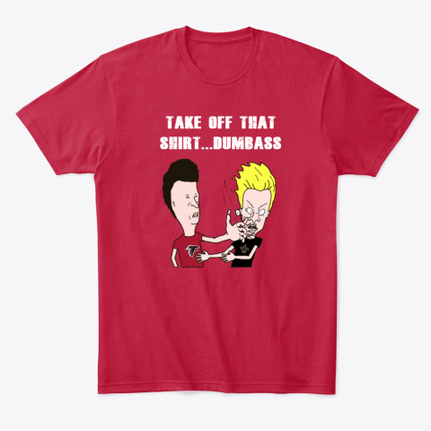 bhly atlanta falcons take offshirt dumbass face slap classic t shirt 2 front red
