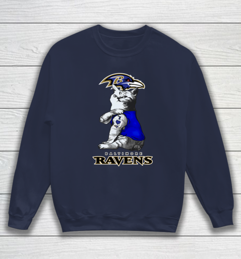NFL Football My Cat Loves Baltimore Ravens Sweatshirt 2