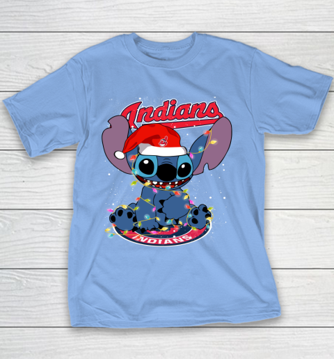 Cleveland Indians MLB noel stitch Baseball Christmas Youth T-Shirt 7