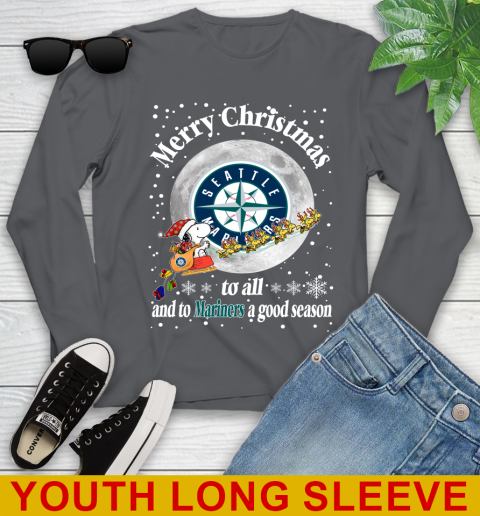 Seattle Mariners Merry Christmas To All And To Mariners A Good Season MLB Baseball Sports Youth Long Sleeve 9