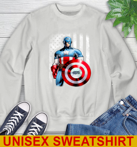 San Antonio Spurs NBA Basketball Captain America Marvel Avengers American Flag Shirt Sweatshirt 5