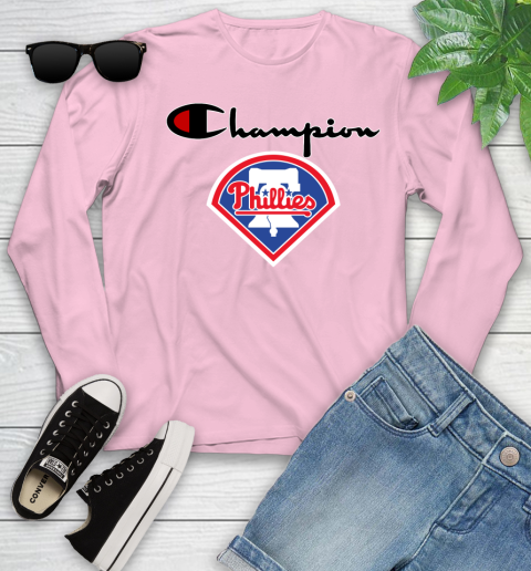 MLB Baseball Philadelphia Phillies Champion Shirt Youth Long Sleeve 8