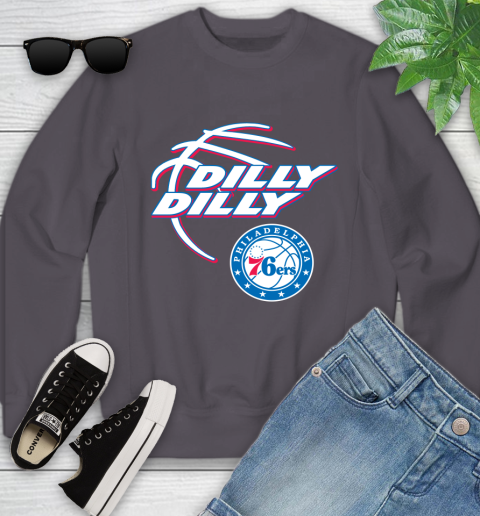 NBA Philadelphia 76ers Dilly Dilly Basketball Sports Youth Sweatshirt 6
