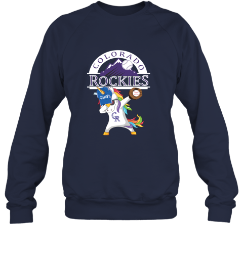 Hip Hop Dabbing Unicorn Flippin Love Colorado Rockies Sweatshirt