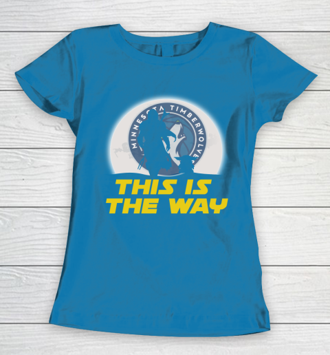 Minnesota Timberwolves NBA Basketball Star Wars Yoda And Mandalorian This Is The Way Women's T-Shirt 6