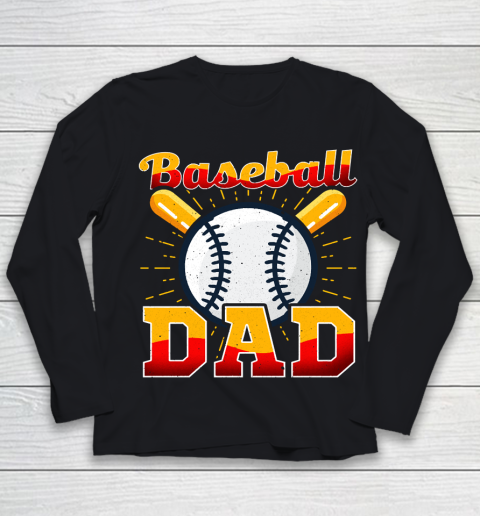 Father's Day Funny Gift Ideas Apparel  Baseball Dad Awesome Coach Youth Long Sleeve