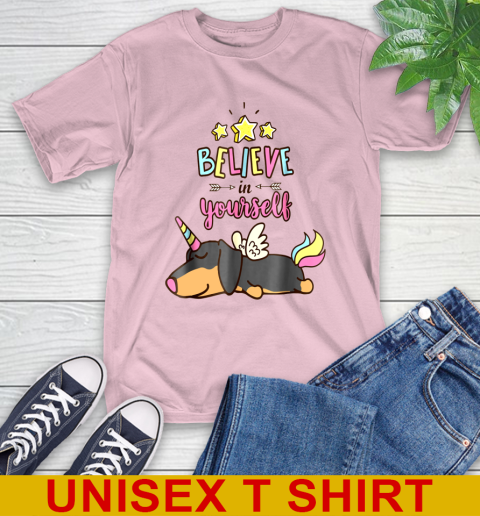 Believe in yourself dachshund unicorn 9