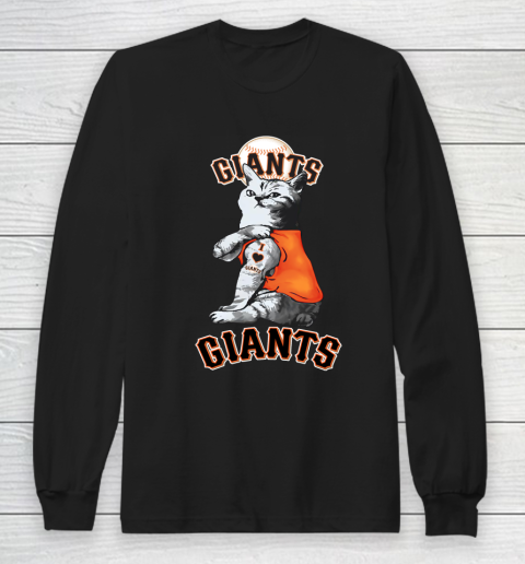 MLB Baseball My Cat Loves San Francisco Giants Long Sleeve T-Shirt