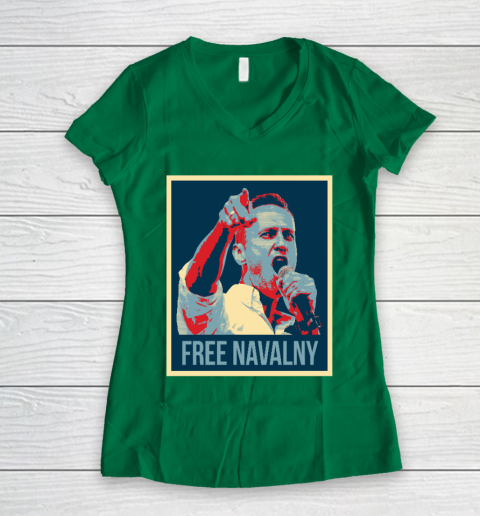 Free Navalny Shirts Women's V-Neck T-Shirt 3
