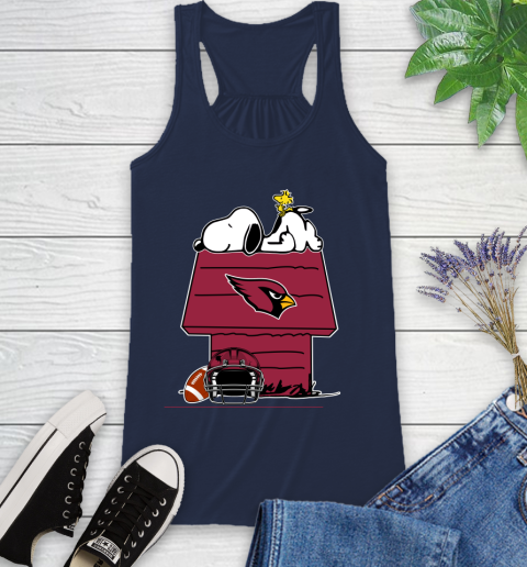 Arizona Cardinals NFL Football Snoopy Woodstock The Peanuts Movie Racerback Tank 10